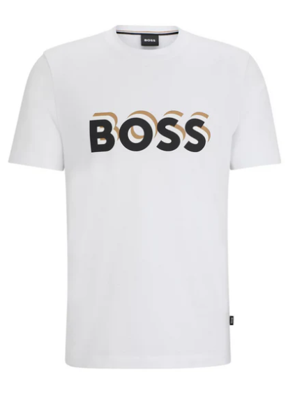 Camiseta de punto de algodón con logo en los colores de la marca.